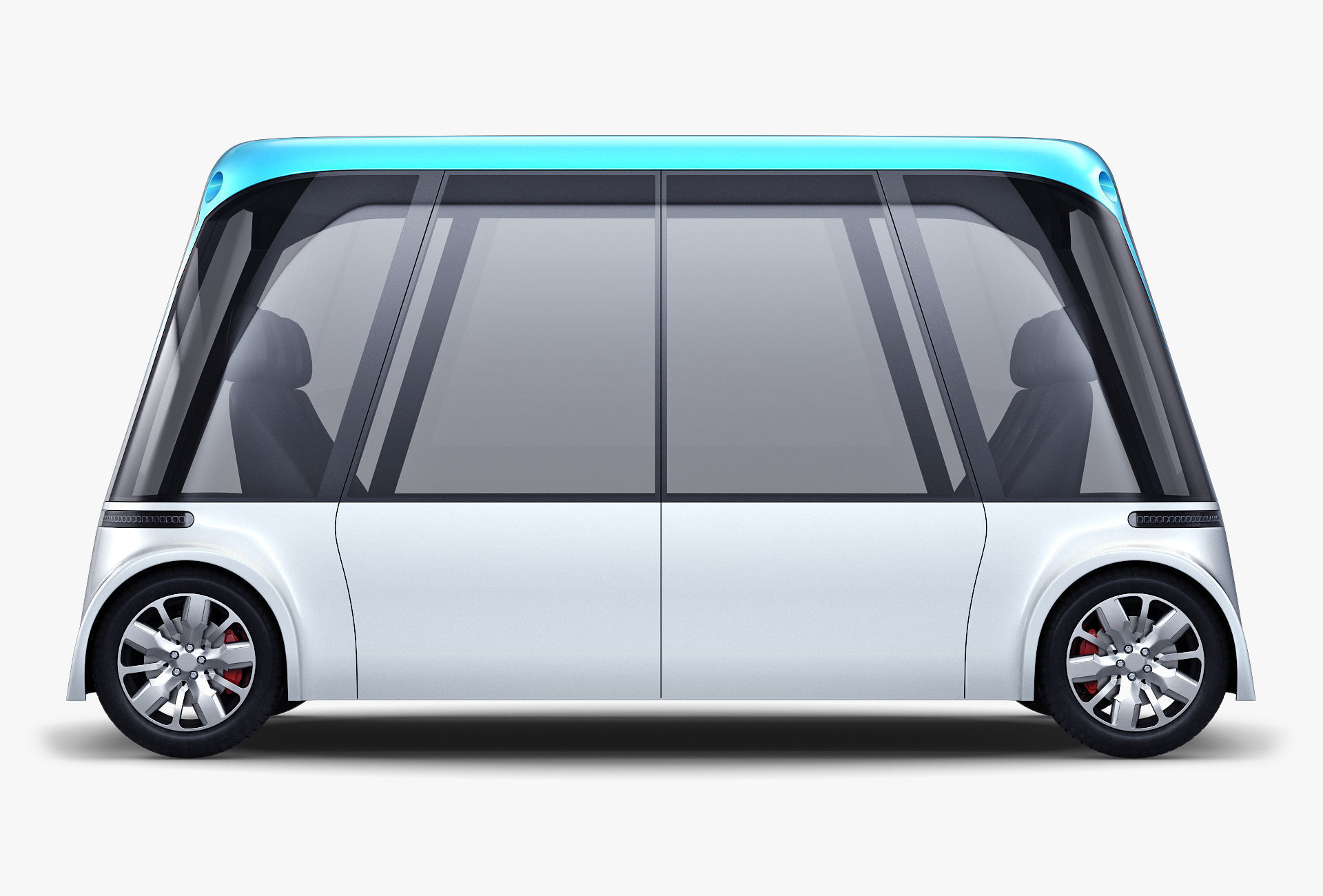 Electric Unmanned City Bus v 1 3D model_6