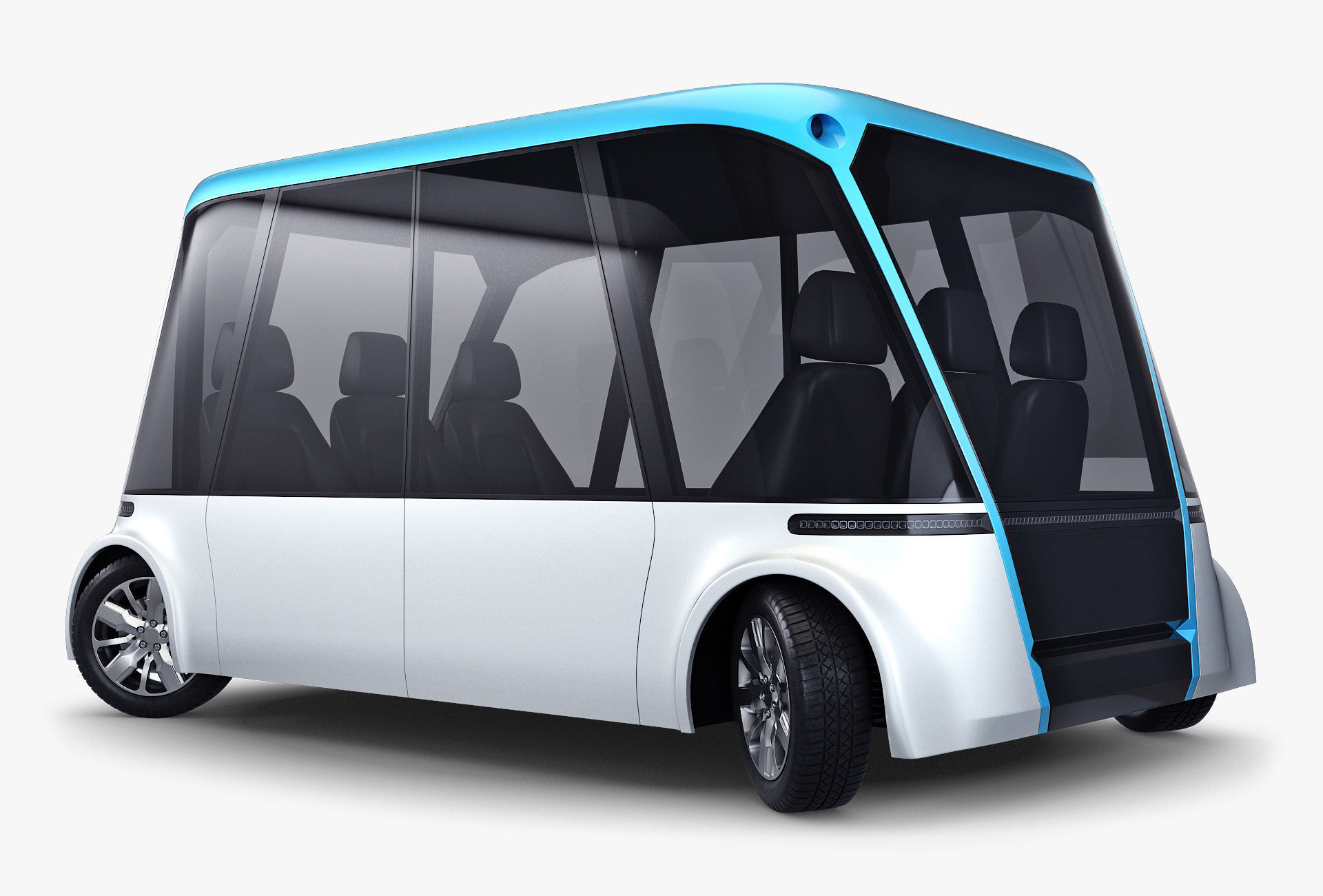 Electric Unmanned City Bus v 1 3D model_5