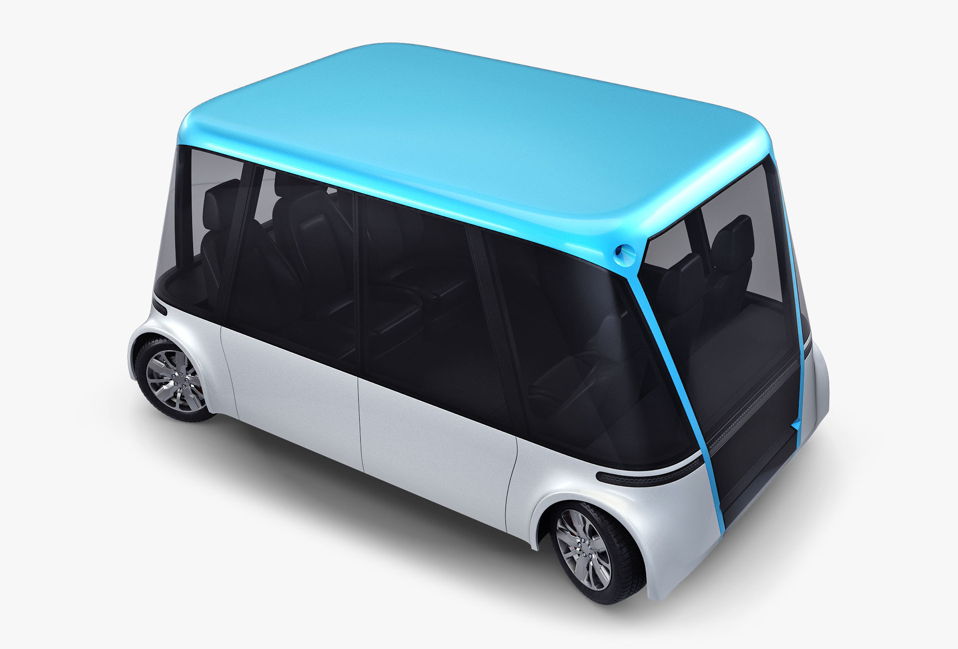 Electric Unmanned City Bus v 1 3D model_3