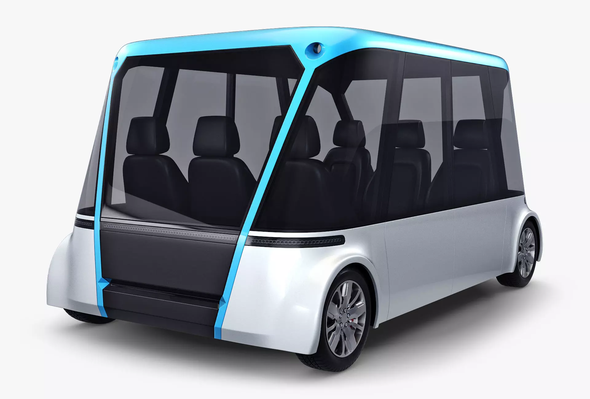 Electric Unmanned City Bus v 1 3D model_0