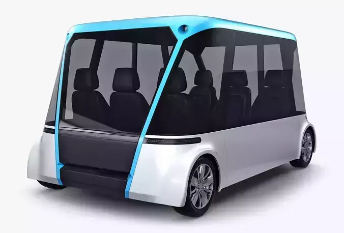 Electric Unmanned City Bus v 1 3D model