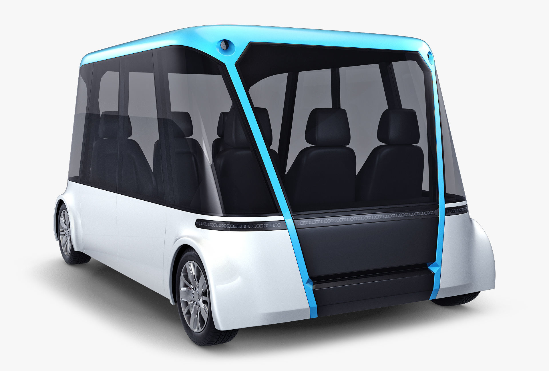 Electric Unmanned City Bus v 1 3D model_1