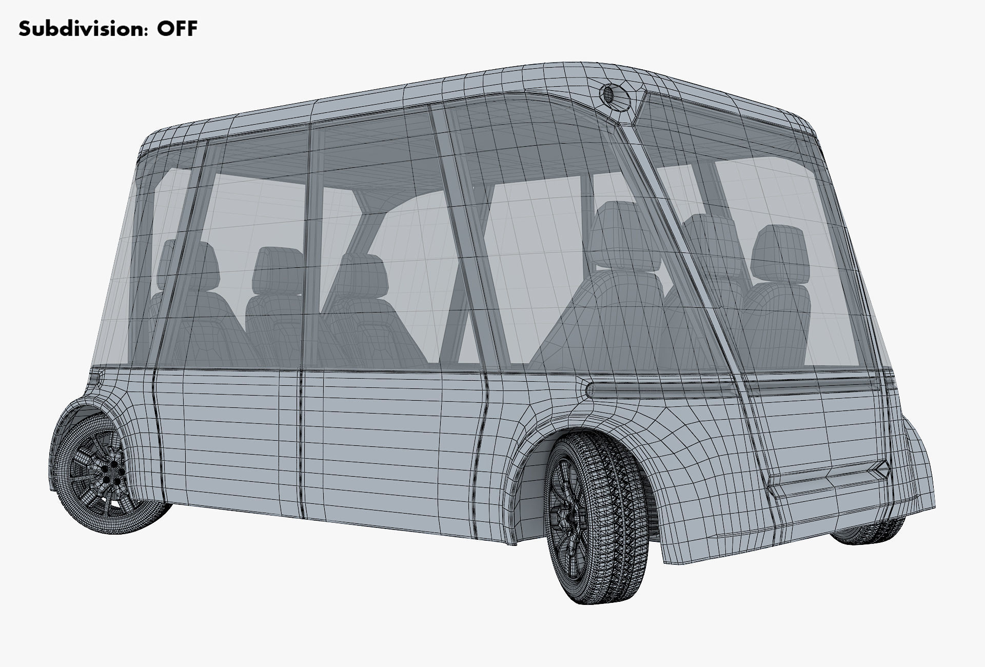 Electric Unmanned City Bus v 1 3D model_22