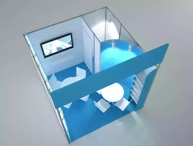 expo stand octanorm 3x3m 3D model