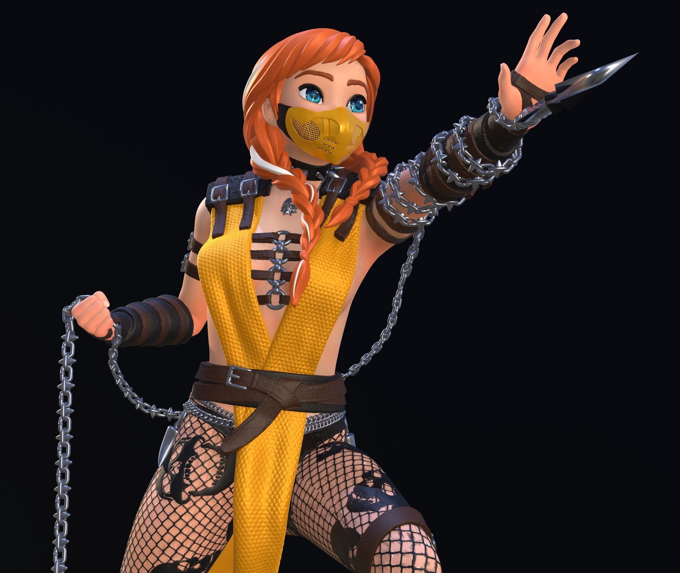 Anna Scorpion Fan Art 3D print model 3D print model_10