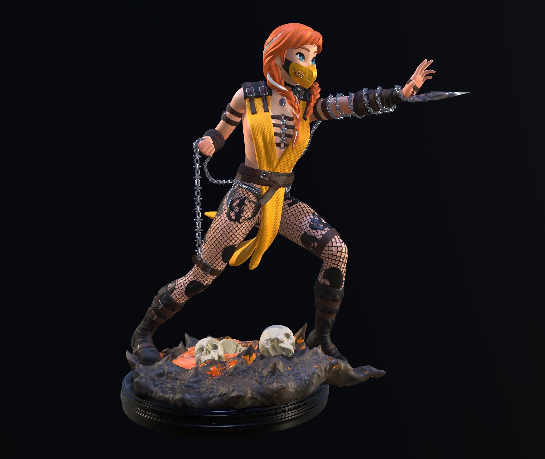 Anna Scorpion Fan Art 3D print model 3D print model_5