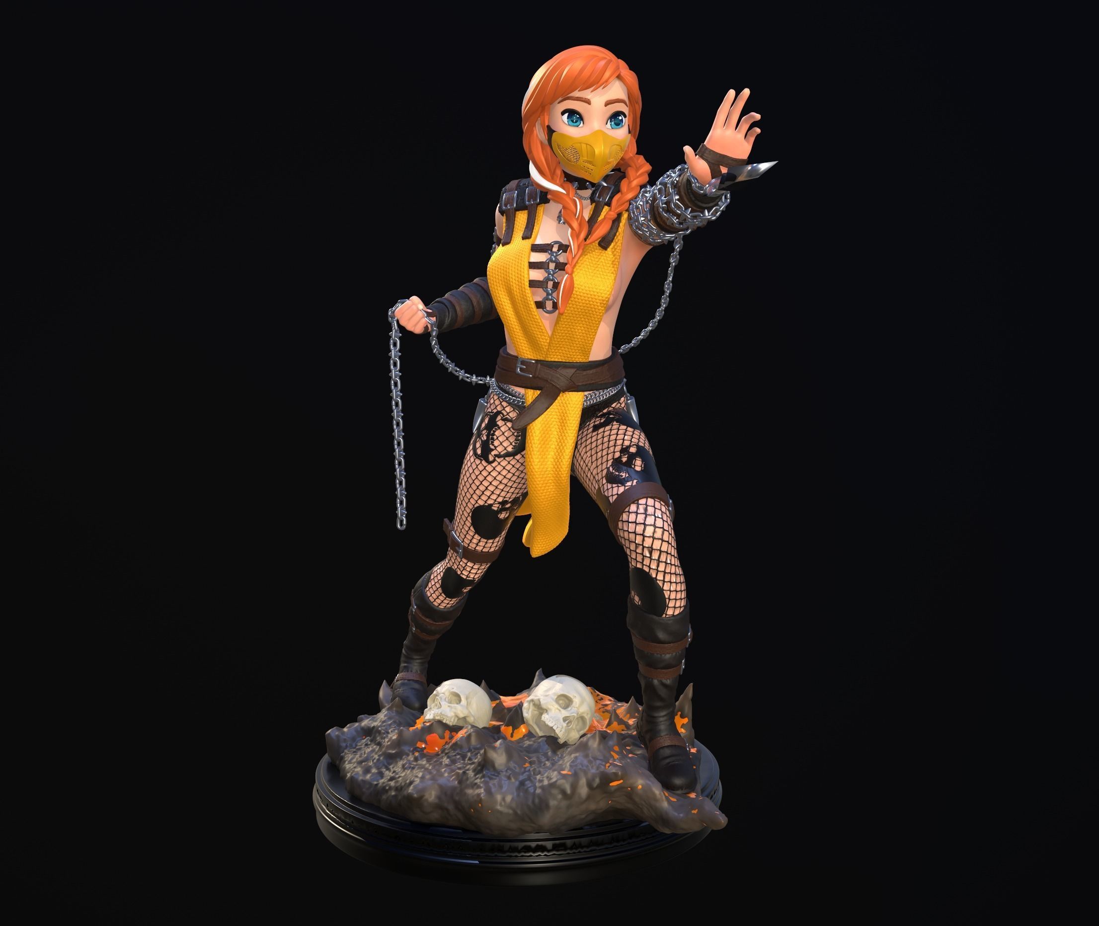 Anna Scorpion Fan Art 3D print model 3D print model_6