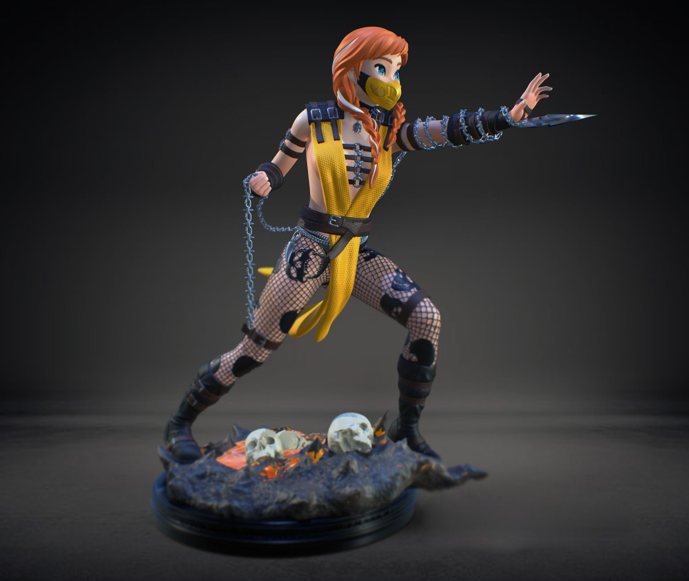Anna Scorpion Fan Art 3D print model 3D print model_1
