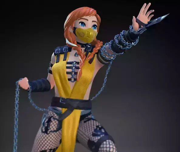 Anna Scorpion Fan Art 3D print model 3D print model