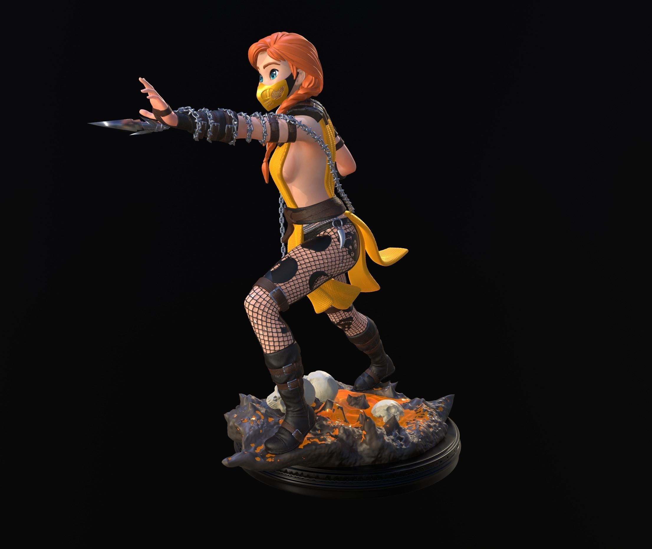 Anna Scorpion Fan Art 3D print model 3D print model_7