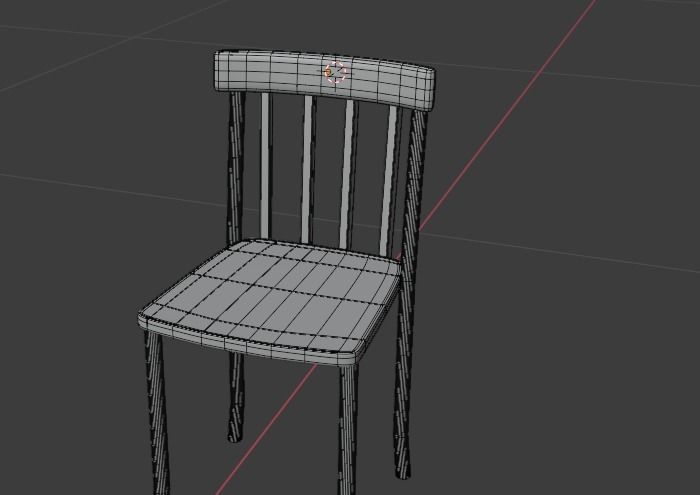 Old chair Free low-poly 3D model_10