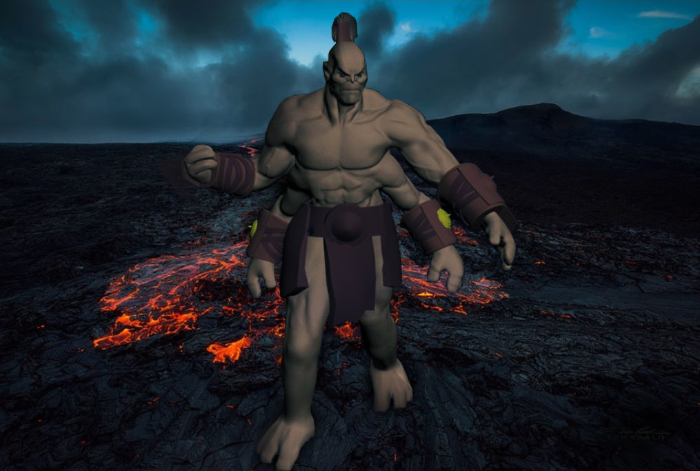 Goro mortal combat character 3D model_2