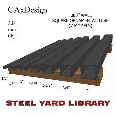 083in Wall Square Ornamental Tube