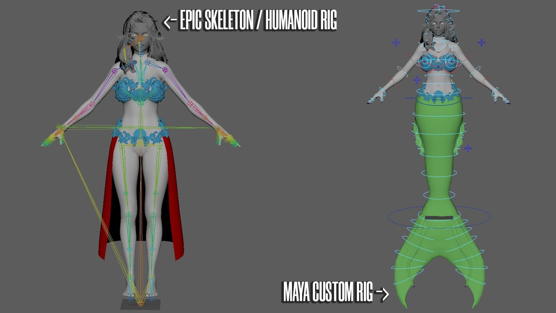 Mermaid - Game Ready Low-poly 3D model_16