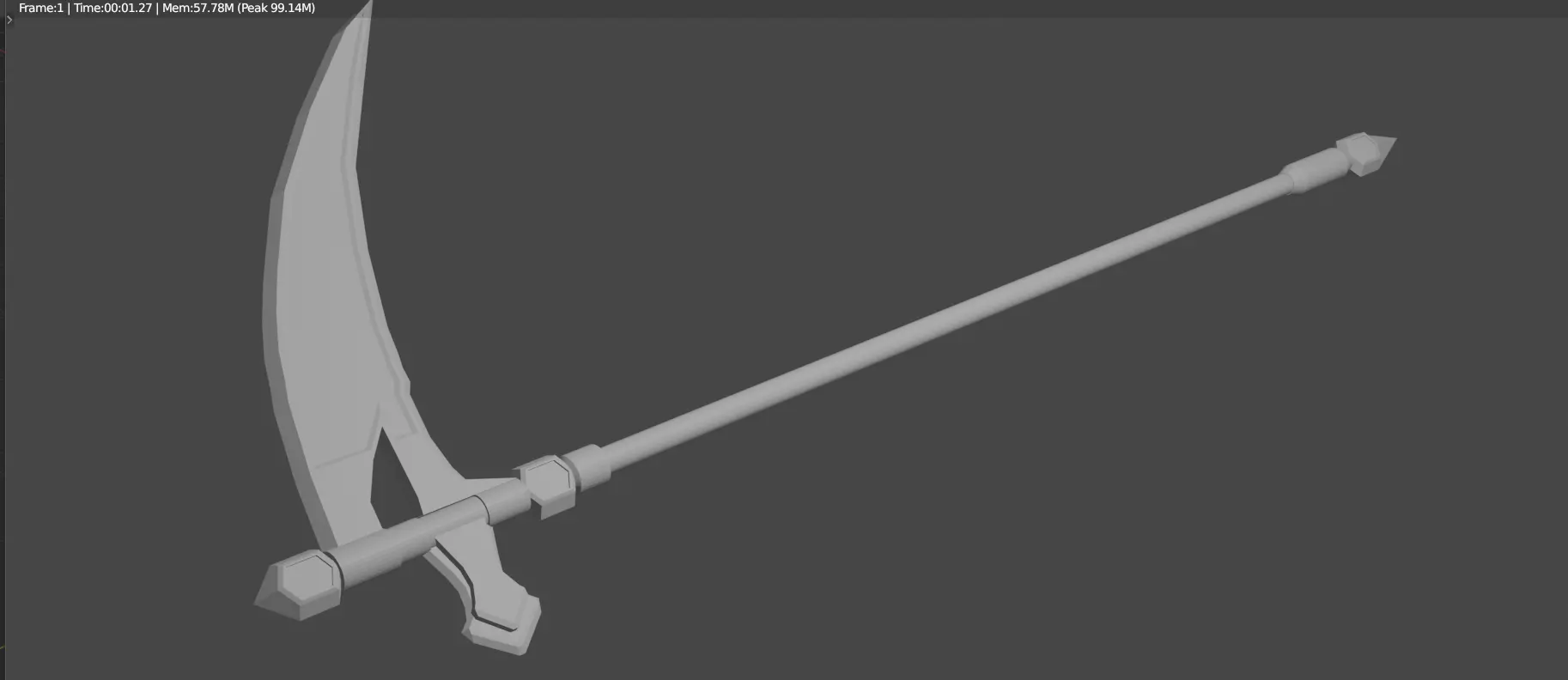 Scythe sword 3D model_0