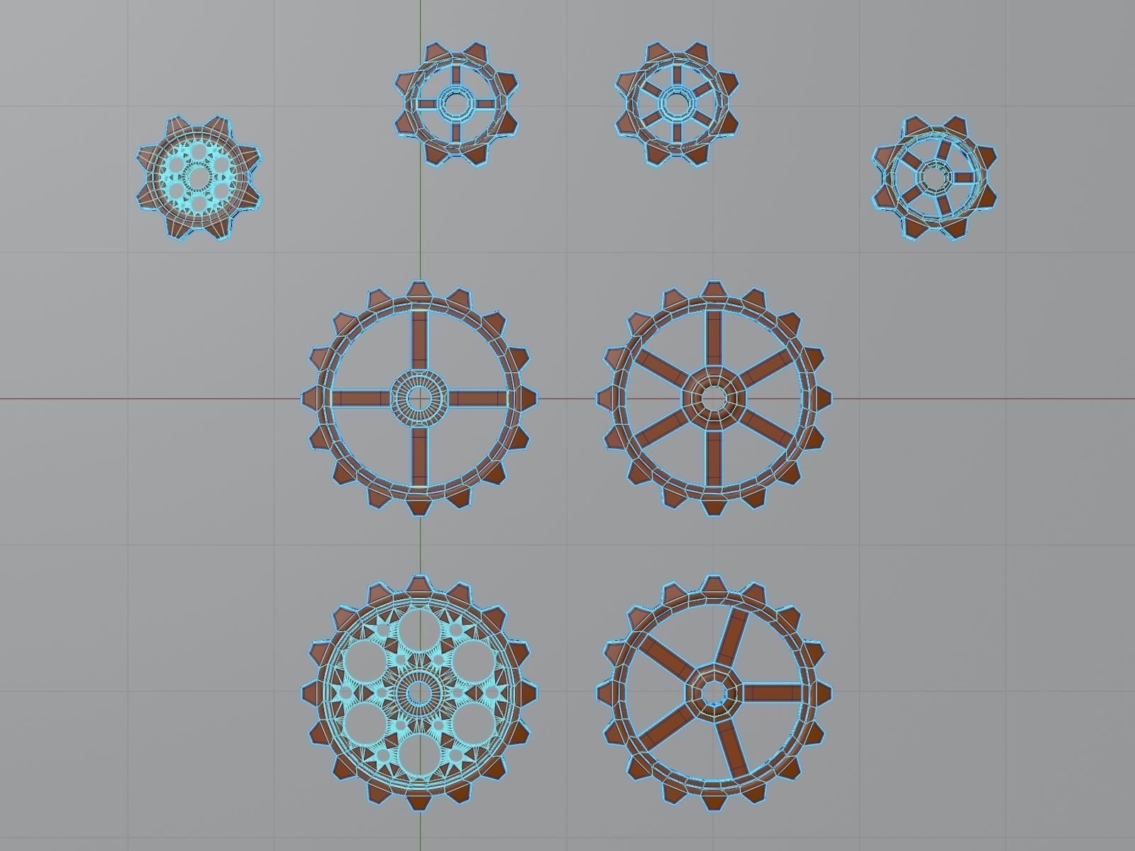 Steampunk gears - Print ready 3D print model_14