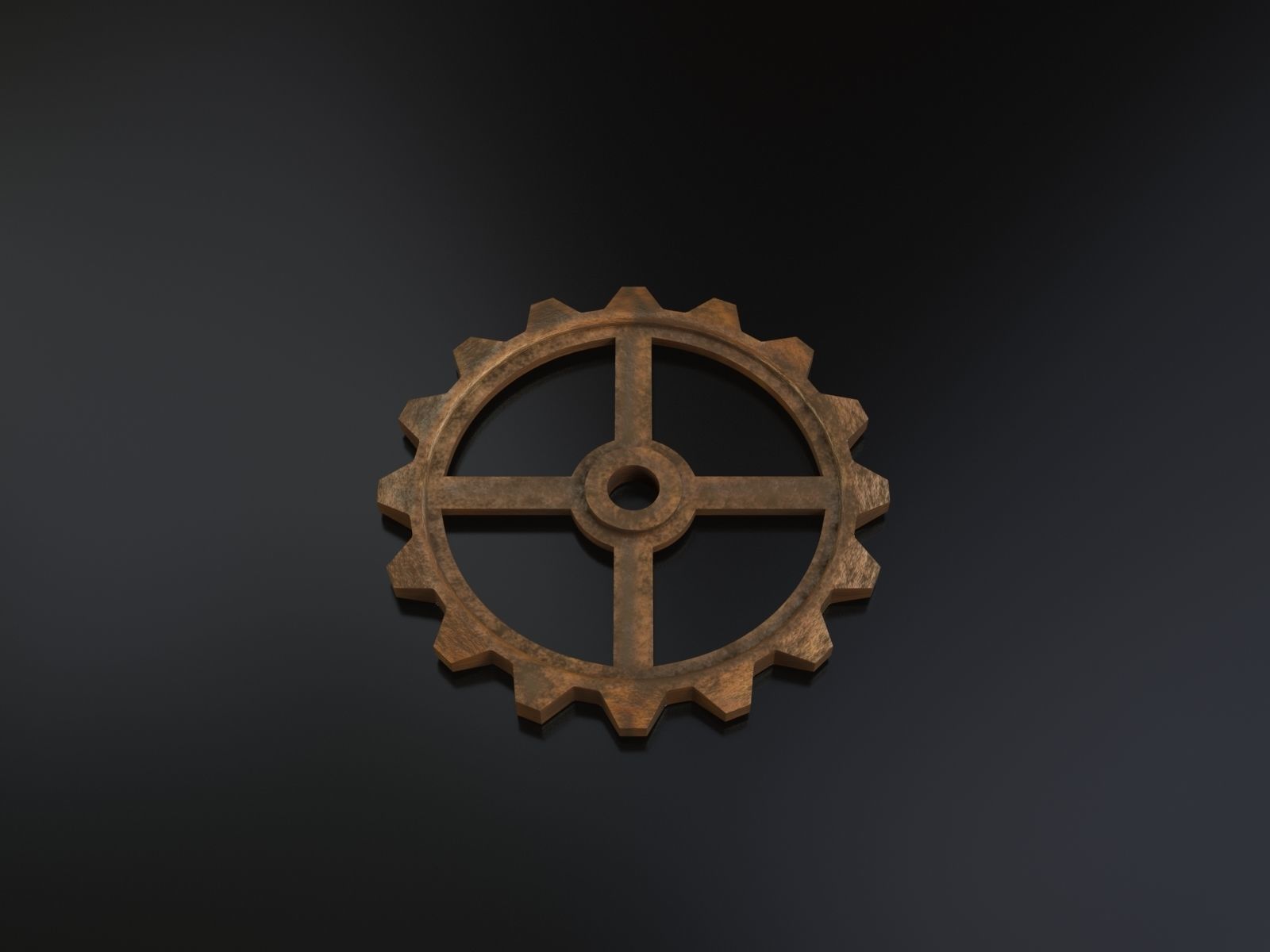 Steampunk gears - Print ready 3D print model_6