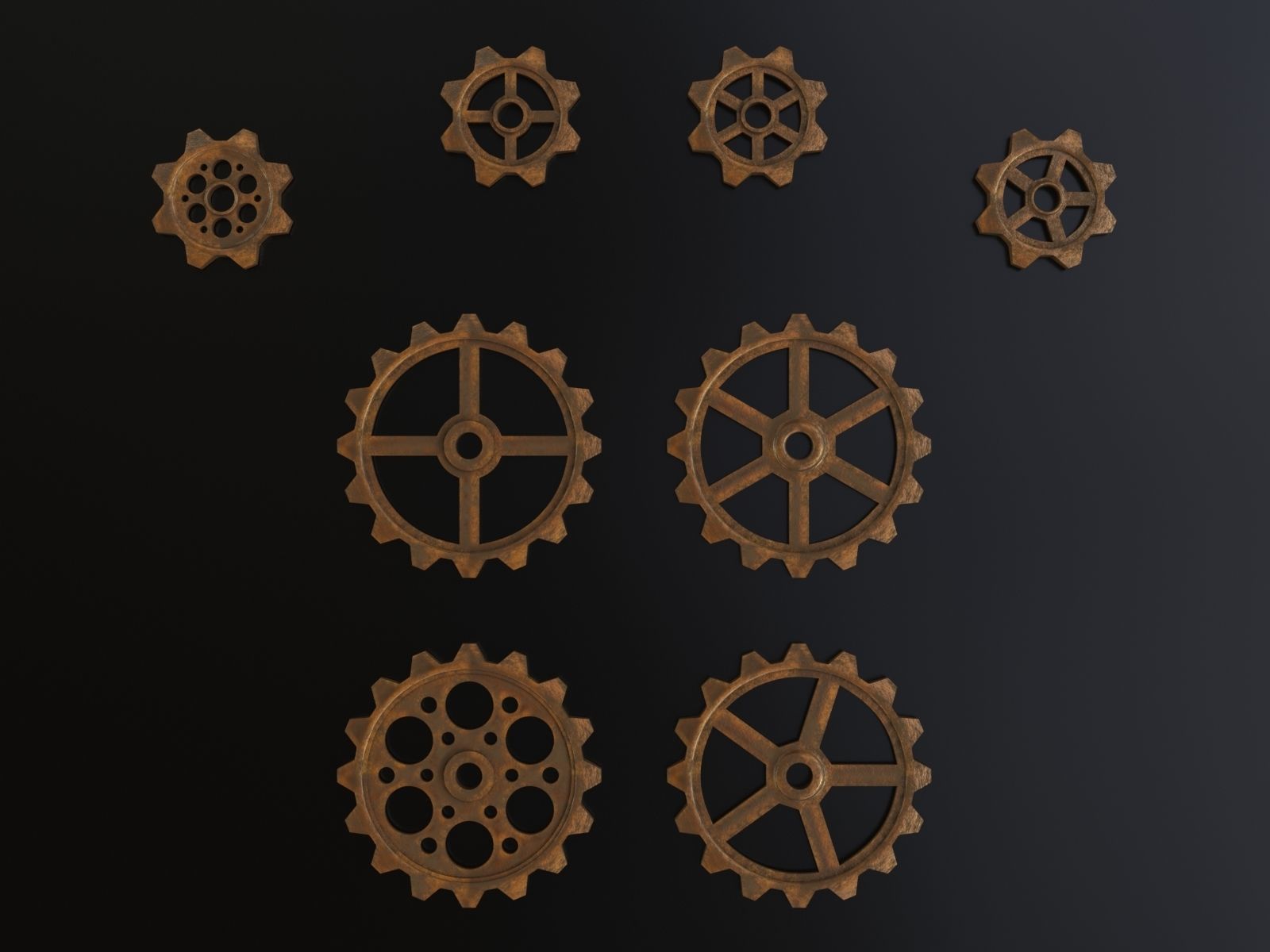 Steampunk gears - Print ready 3D print model_2
