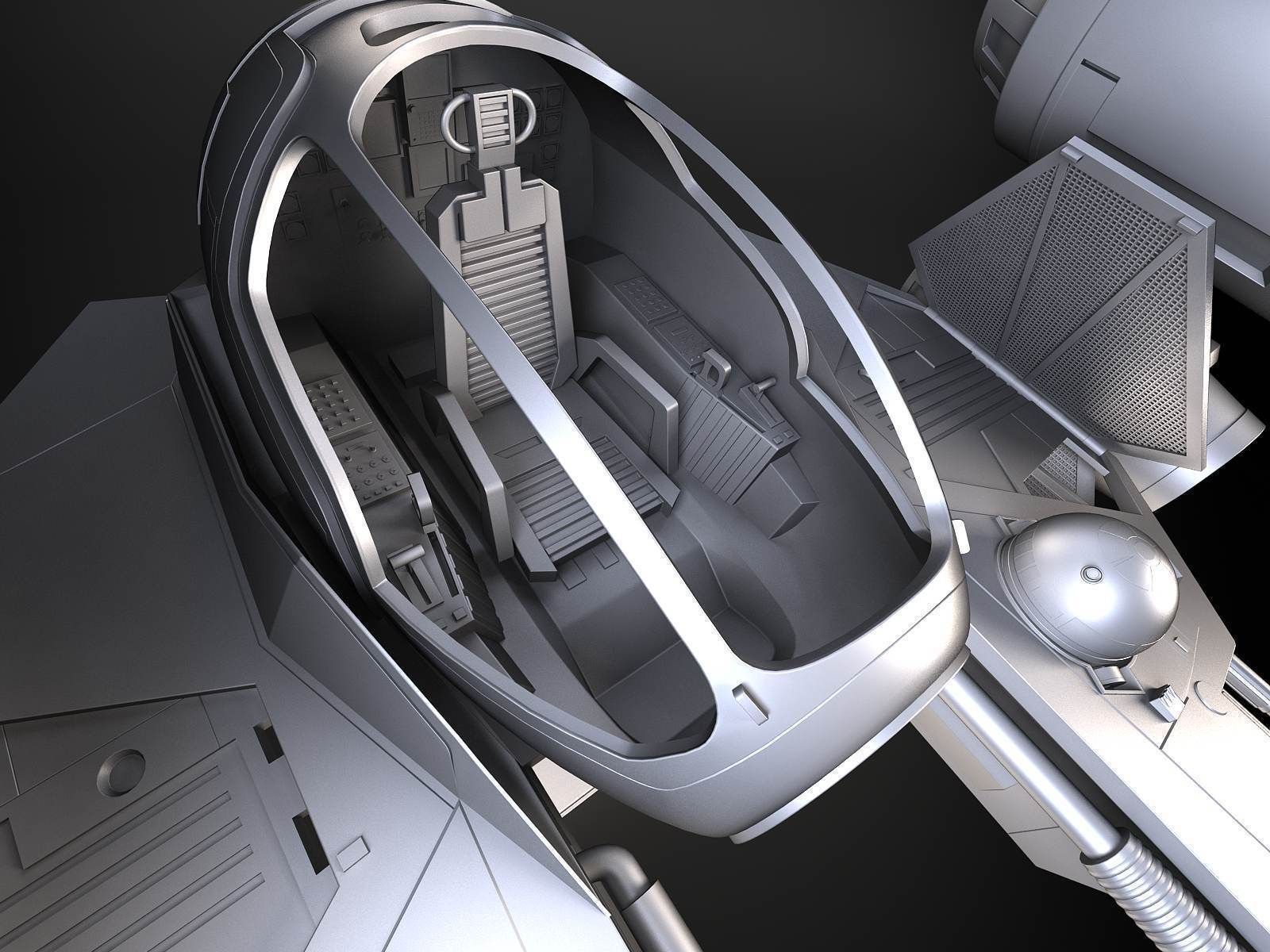 Jedi Starfighter Eta-2 with Hyperdrive Booster Ring 3D model_22