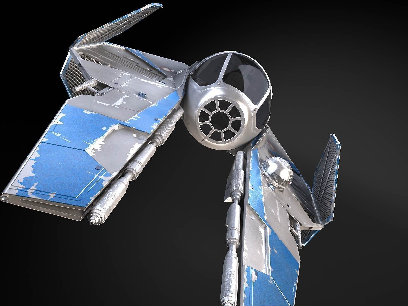 Jedi Starfighter Eta-2 with Hyperdrive Booster Ring 3D model_17