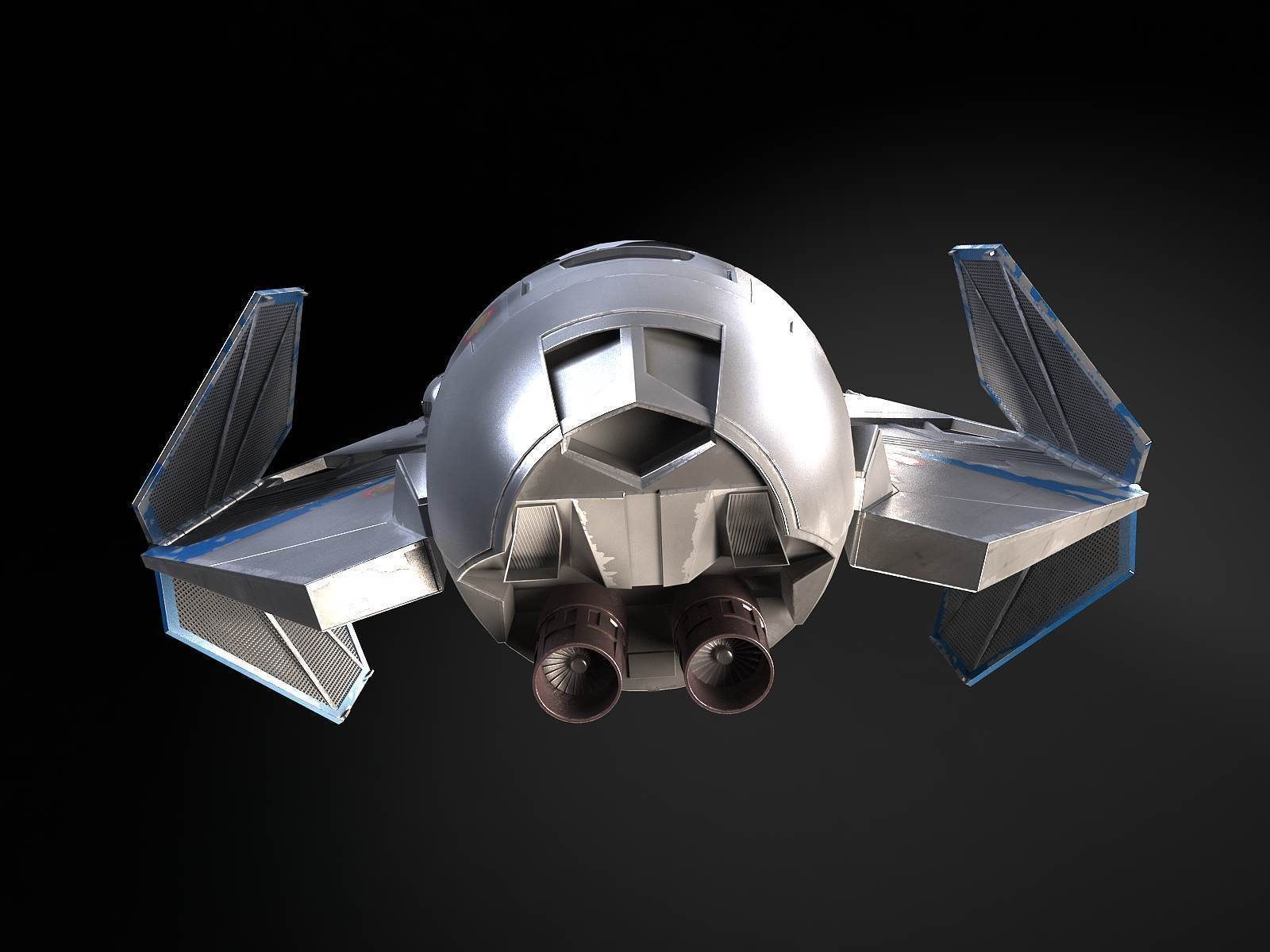 Jedi Starfighter Eta-2 with Hyperdrive Booster Ring 3D model_18