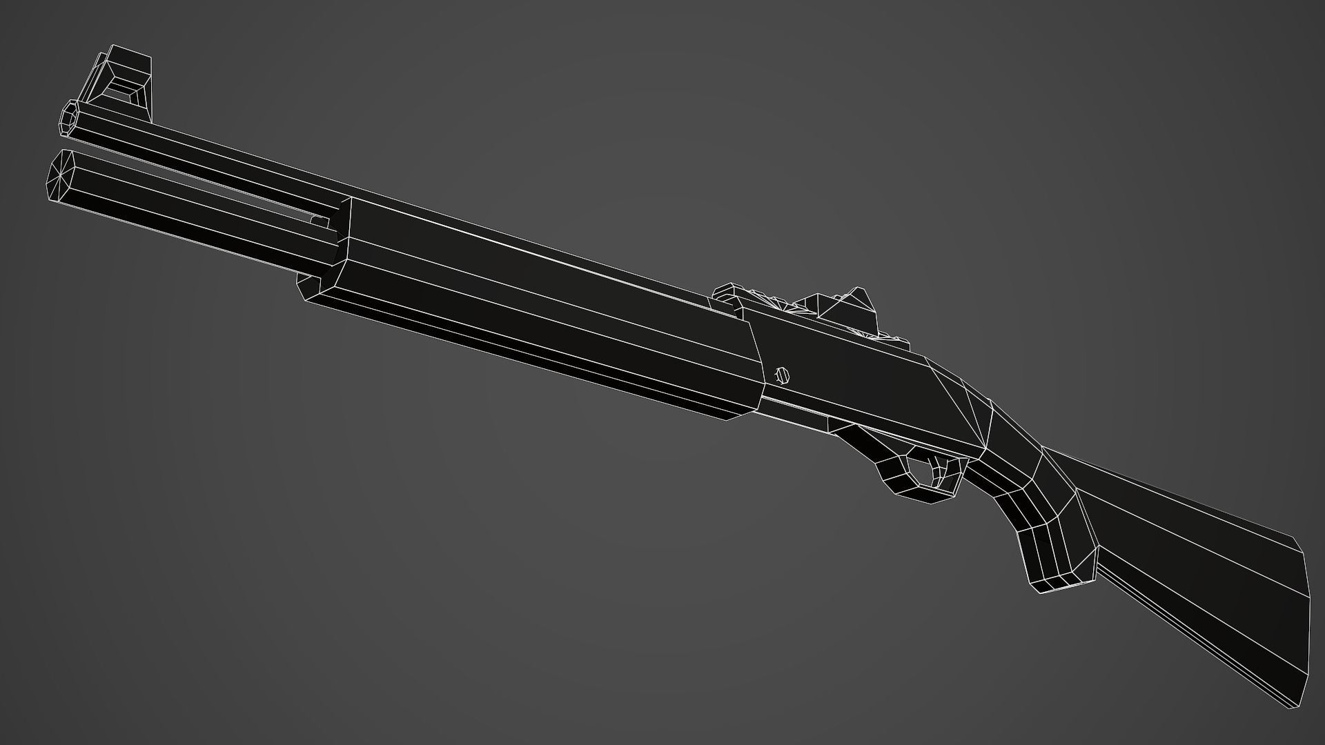 Stylized FN SLP Shotgun Low Poly Mobile Ready Low-poly 3D model_9