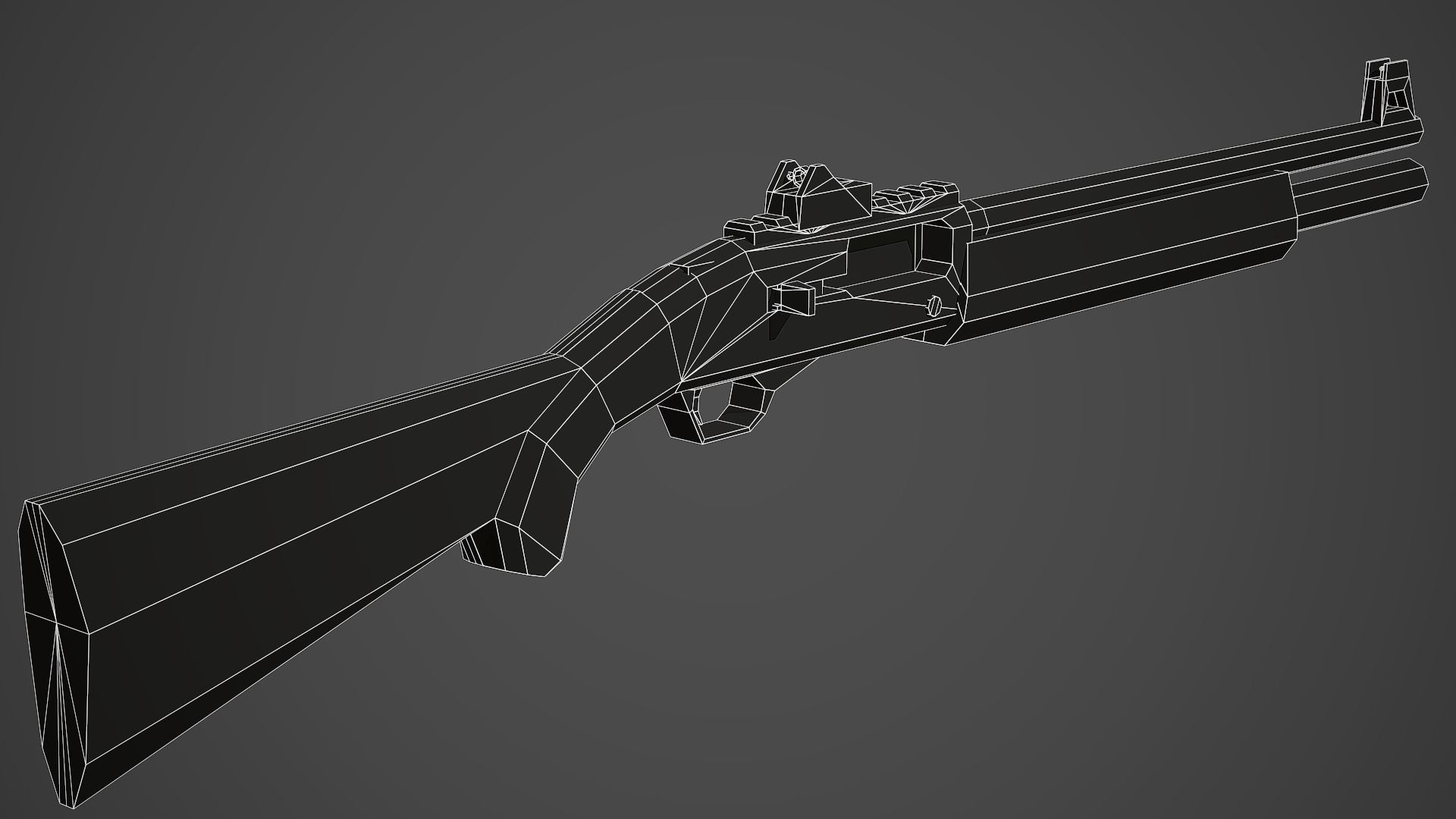 Stylized FN SLP Shotgun Low Poly Mobile Ready Low-poly 3D model_10