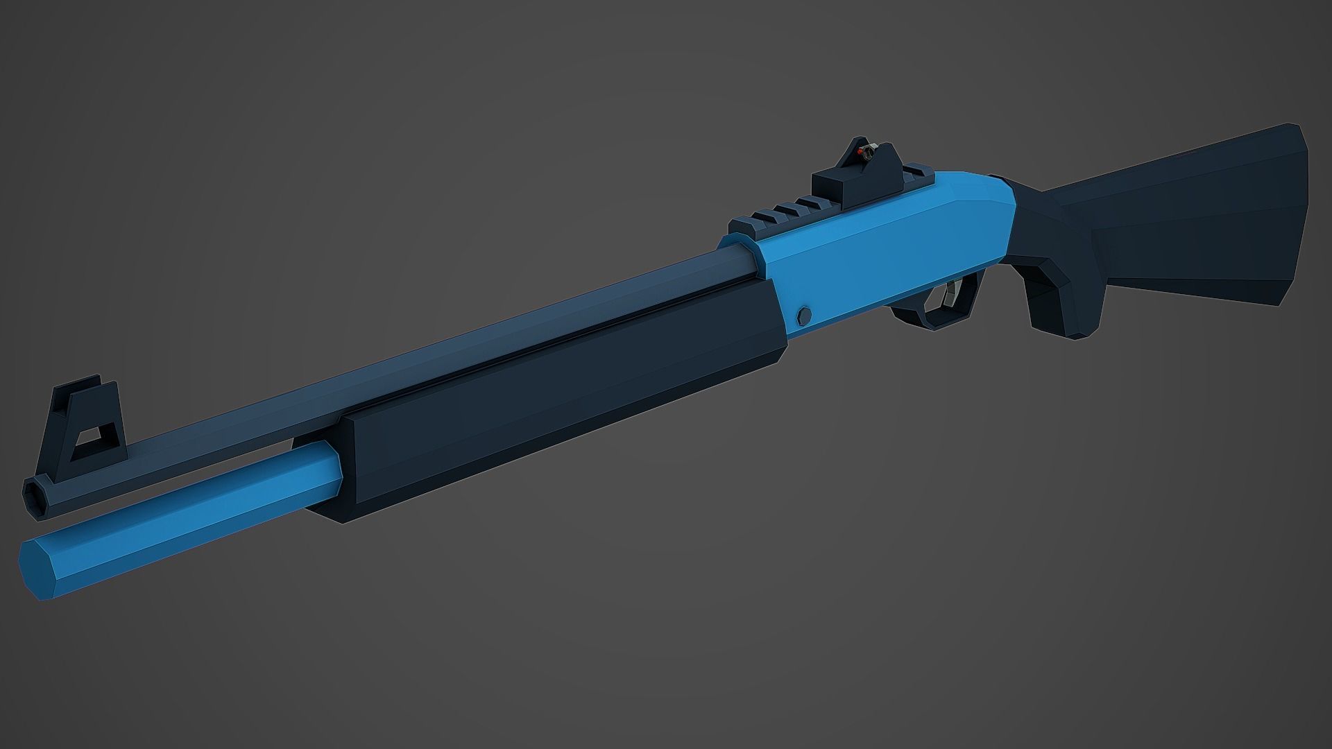 Stylized FN SLP Shotgun Low Poly Mobile Ready Low-poly 3D model_2