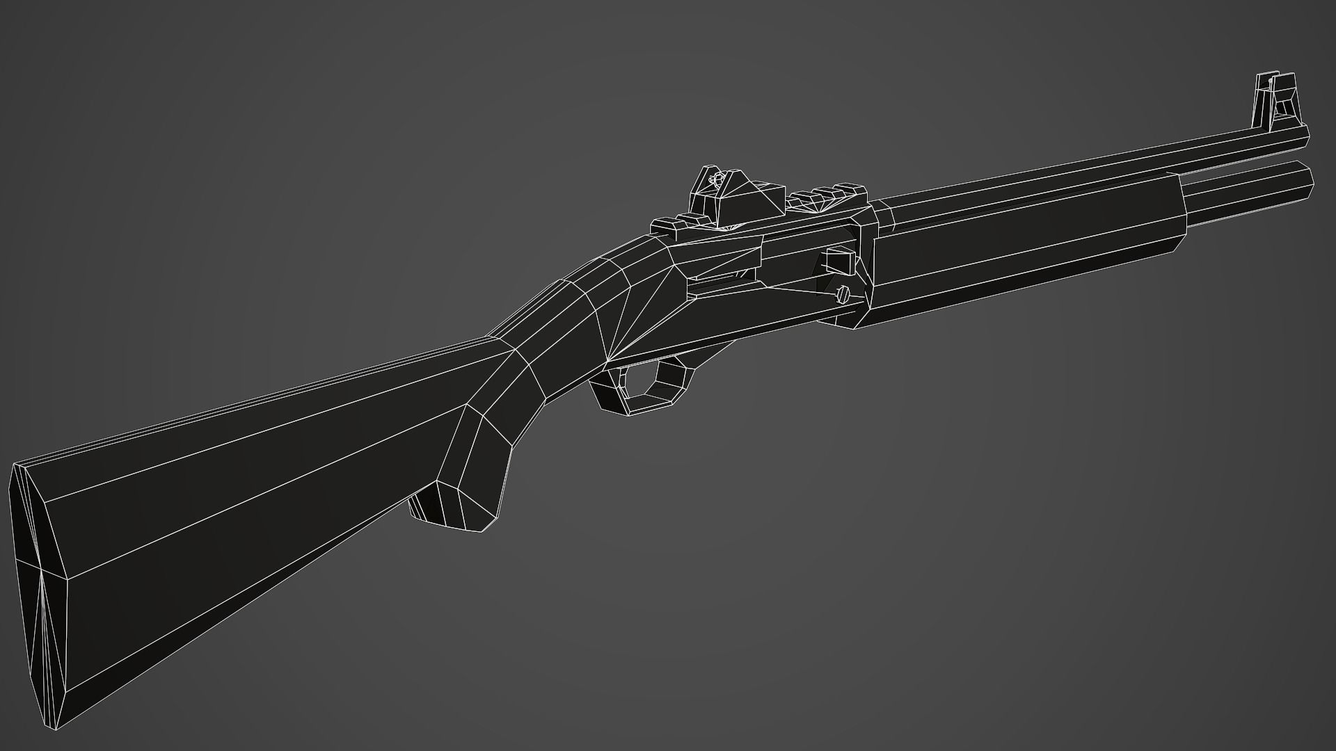 Stylized FN SLP Shotgun Low Poly Mobile Ready Low-poly 3D model_7