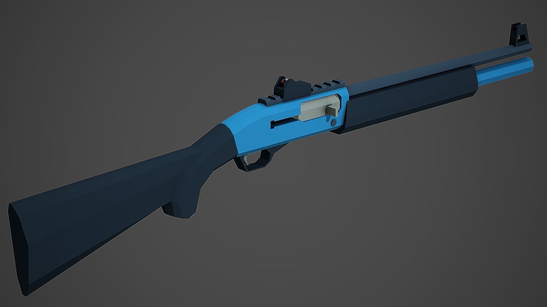 Stylized FN SLP Shotgun Low Poly Mobile Ready Low-poly 3D model_1