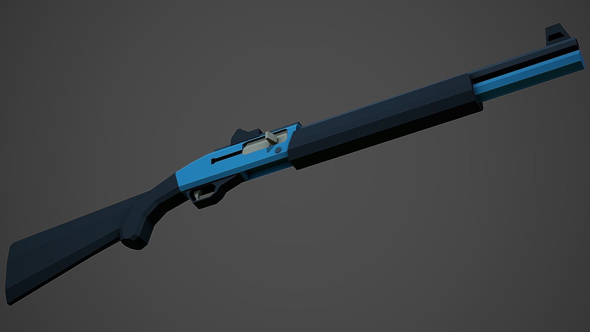 Stylized FN SLP Shotgun Low Poly Mobile Ready Low-poly 3D model_4