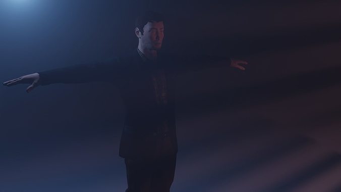 Diego Character T pose Game Ready Low-poly 3D model