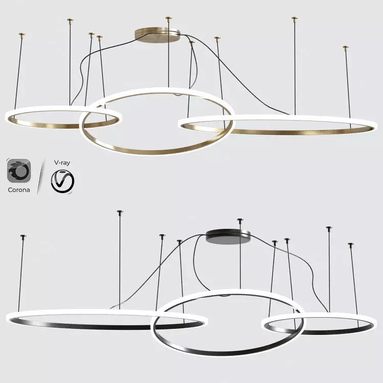 Olympic 3 Pendant Light 3D model_0