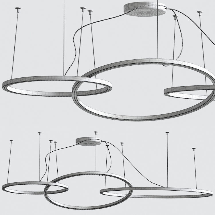 Olympic 3 Pendant Light 3D model_2