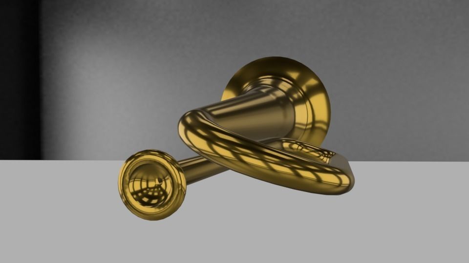 Golden Bugle 3D model | CGTrader