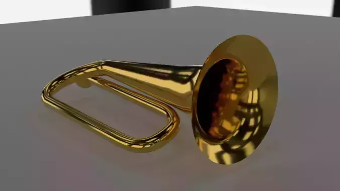 Golden Bugle 3D model