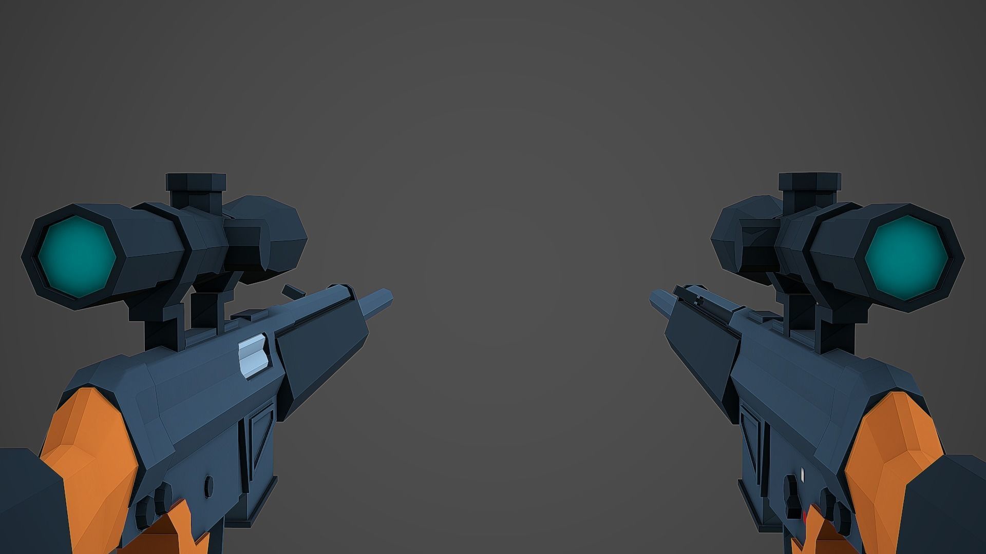 Stylized PSG-1 Sniper Low Poly Mobile Ready Low-poly 3D model_7