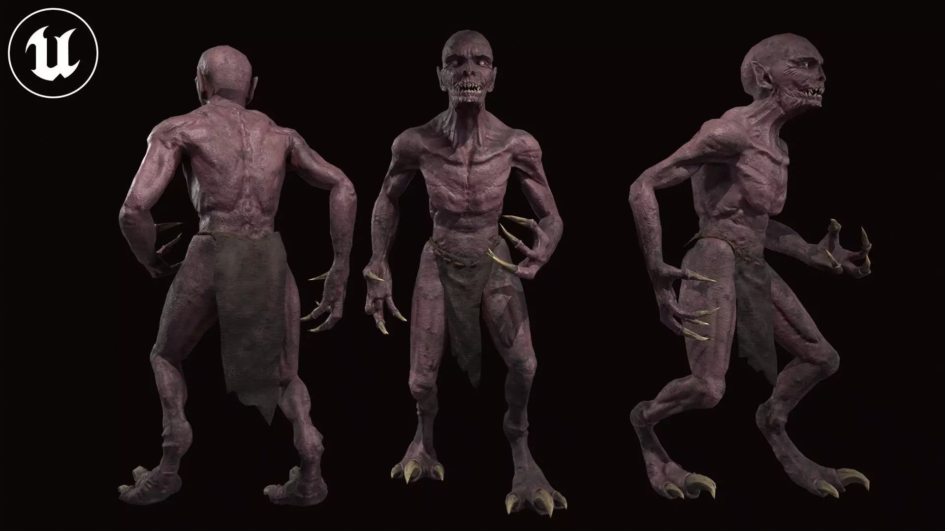 Demon army infantry Low-poly 3D model