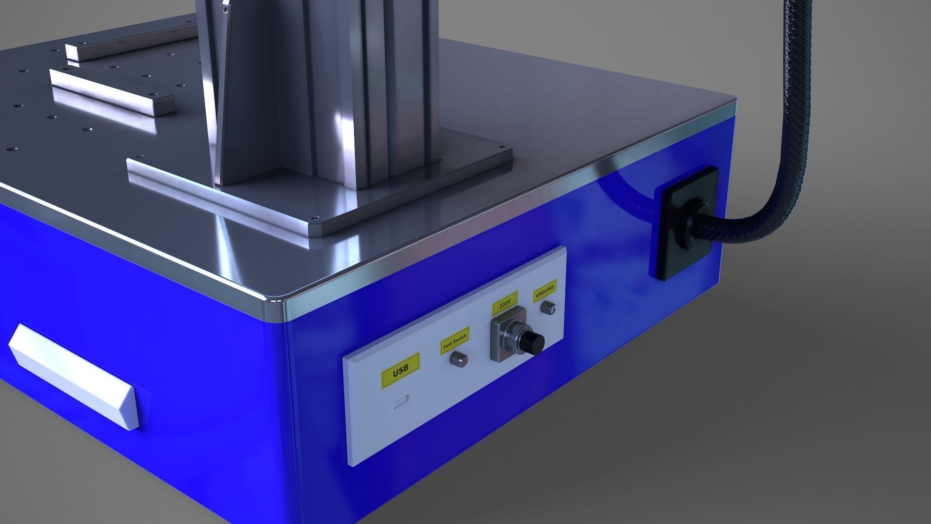 Fiber Laser Engraving Machine - Metal Engraving Machine Low-poly 3D model_13