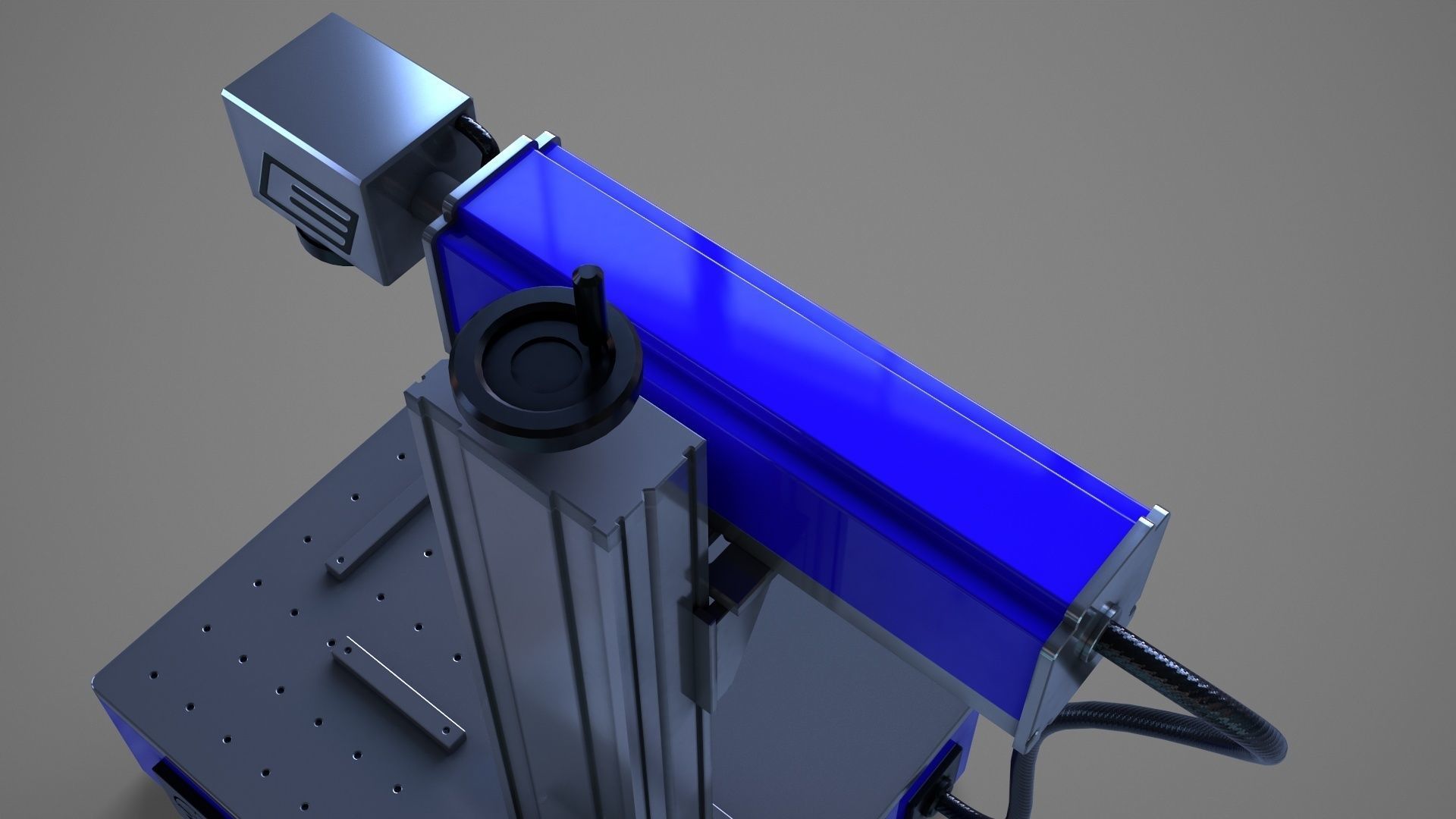 Fiber Laser Engraving Machine - Metal Engraving Machine Low-poly 3D model_11