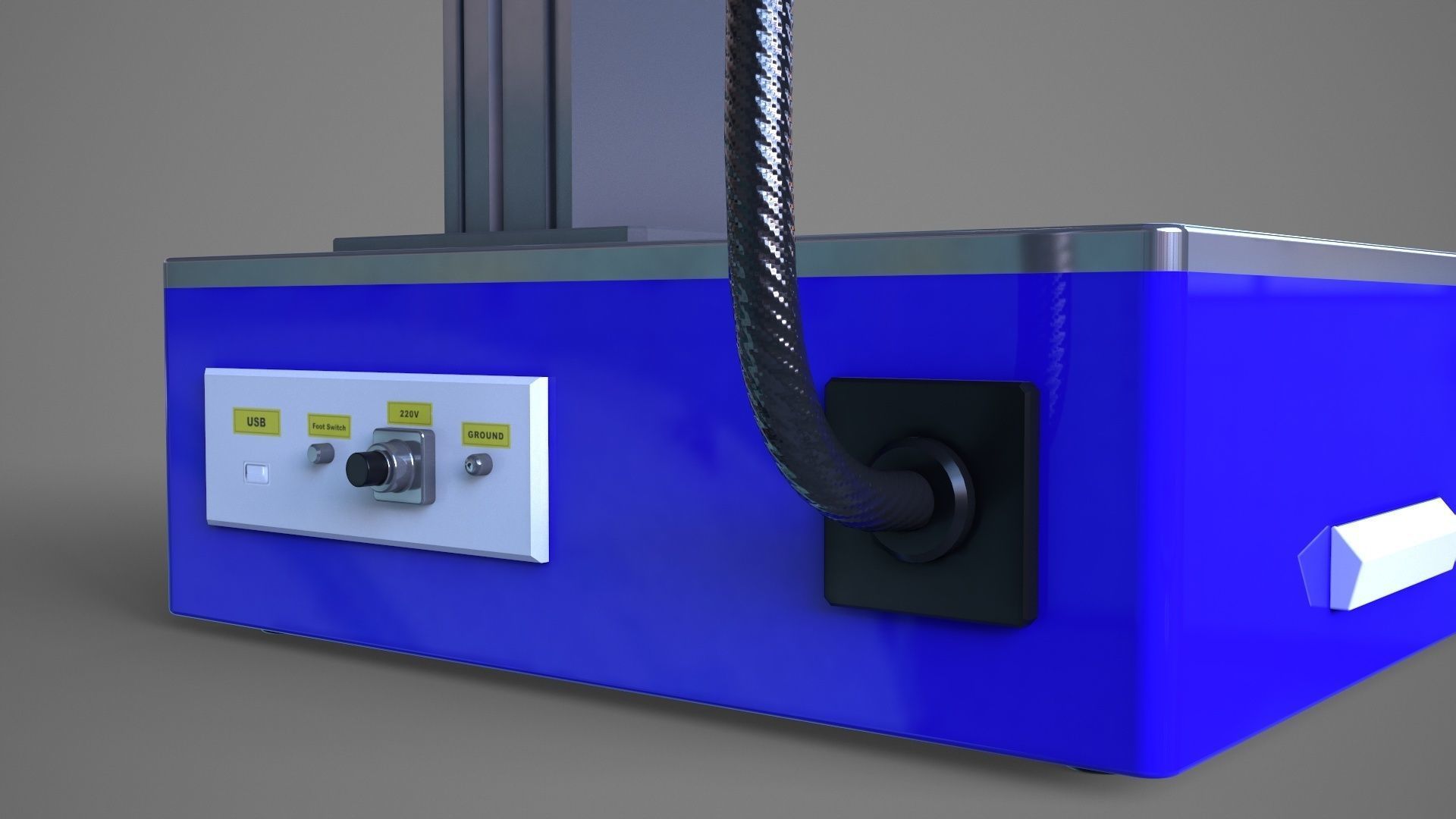 Fiber Laser Engraving Machine - Metal Engraving Machine Low-poly 3D model_14