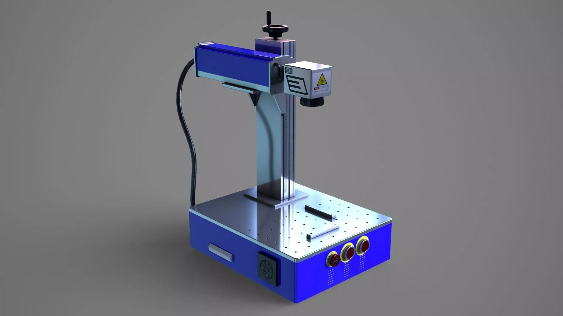 Fiber Laser Engraving Machine - Metal Engraving Machine Low-poly 3D model_0