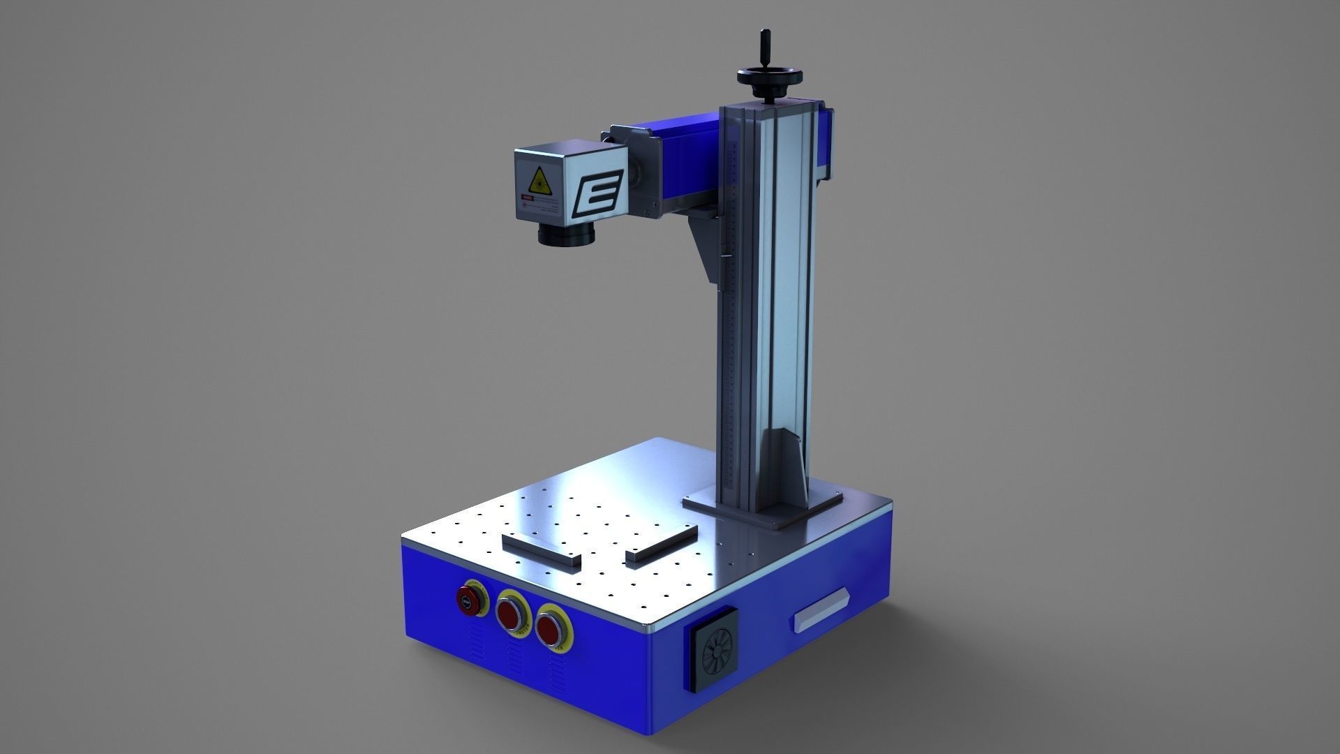 Fiber Laser Engraving Machine - Metal Engraving Machine Low-poly 3D model_2