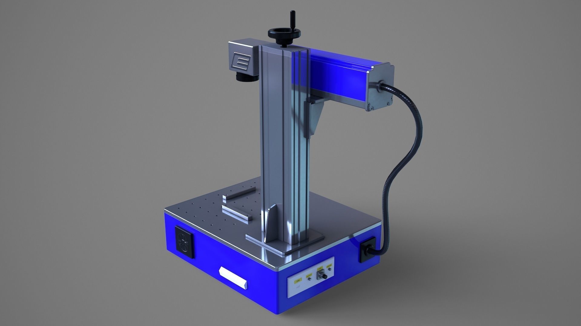 Fiber Laser Engraving Machine - Metal Engraving Machine Low-poly 3D model_4