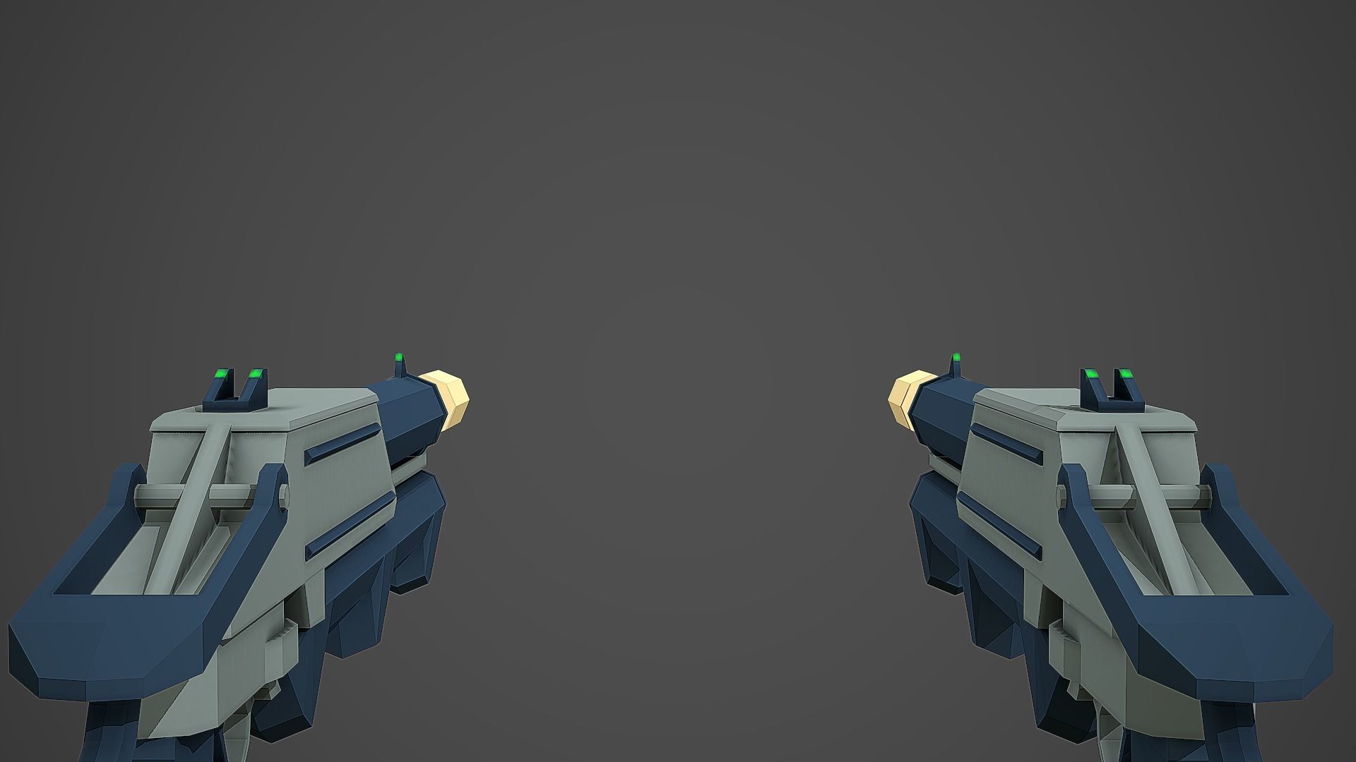 Stylized GM-94 Grenade Launcher Low Poly Mobile Ready Low-poly 3D model_7