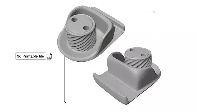 Cell Phone stand with charger holder for 3d Printing 