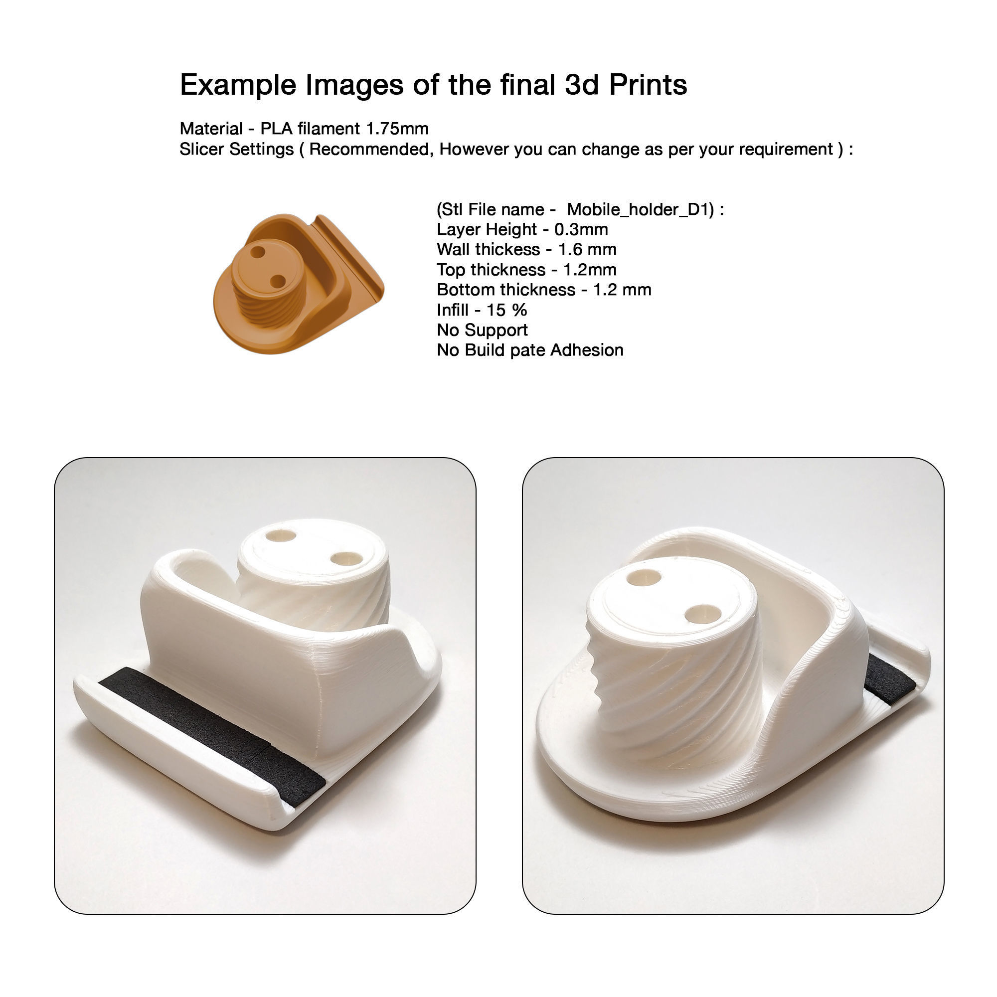 Cell Phone stand with charger holder for 3d Printing 3D print model_2