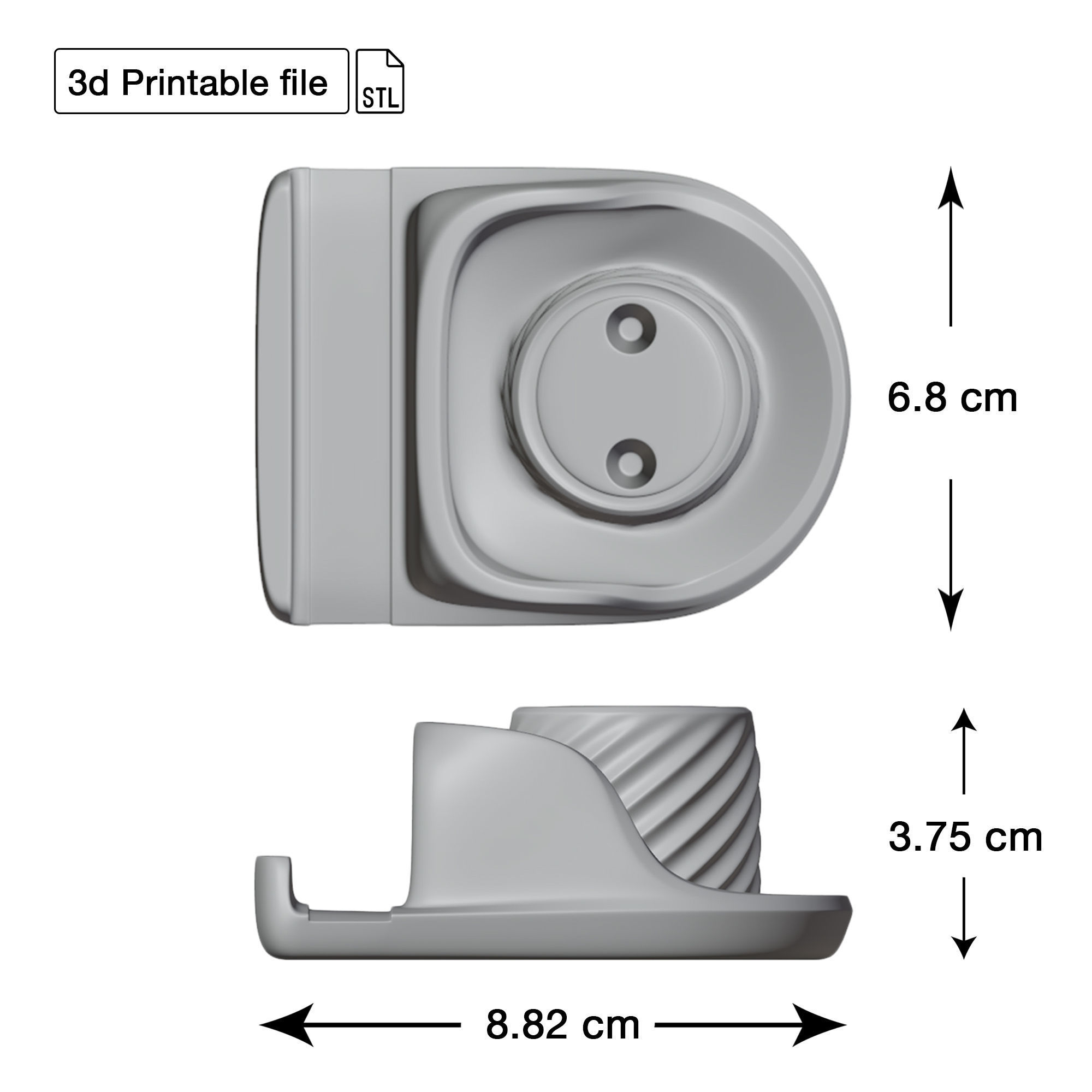 Cell Phone stand with charger holder for 3d Printing 3D print model_1
