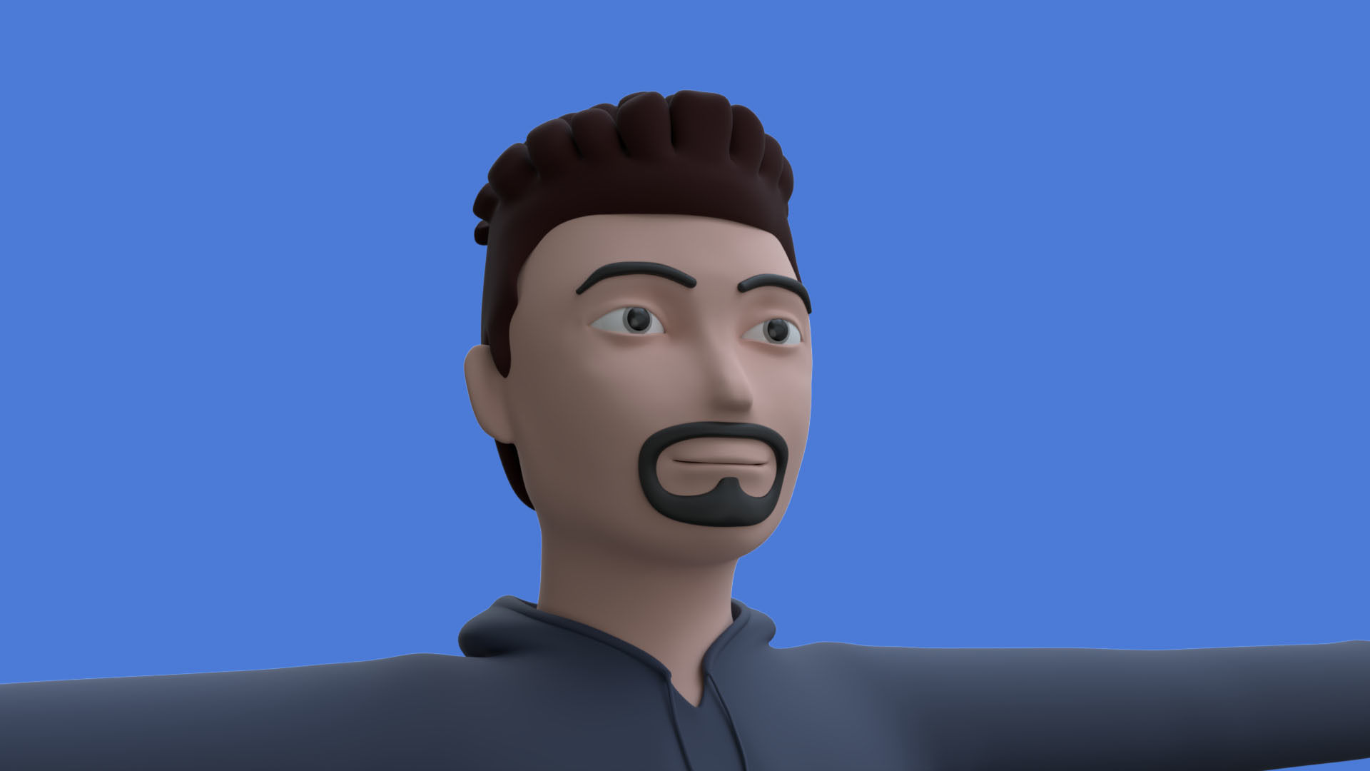 Stylish sports boy Low-poly 3D model_4