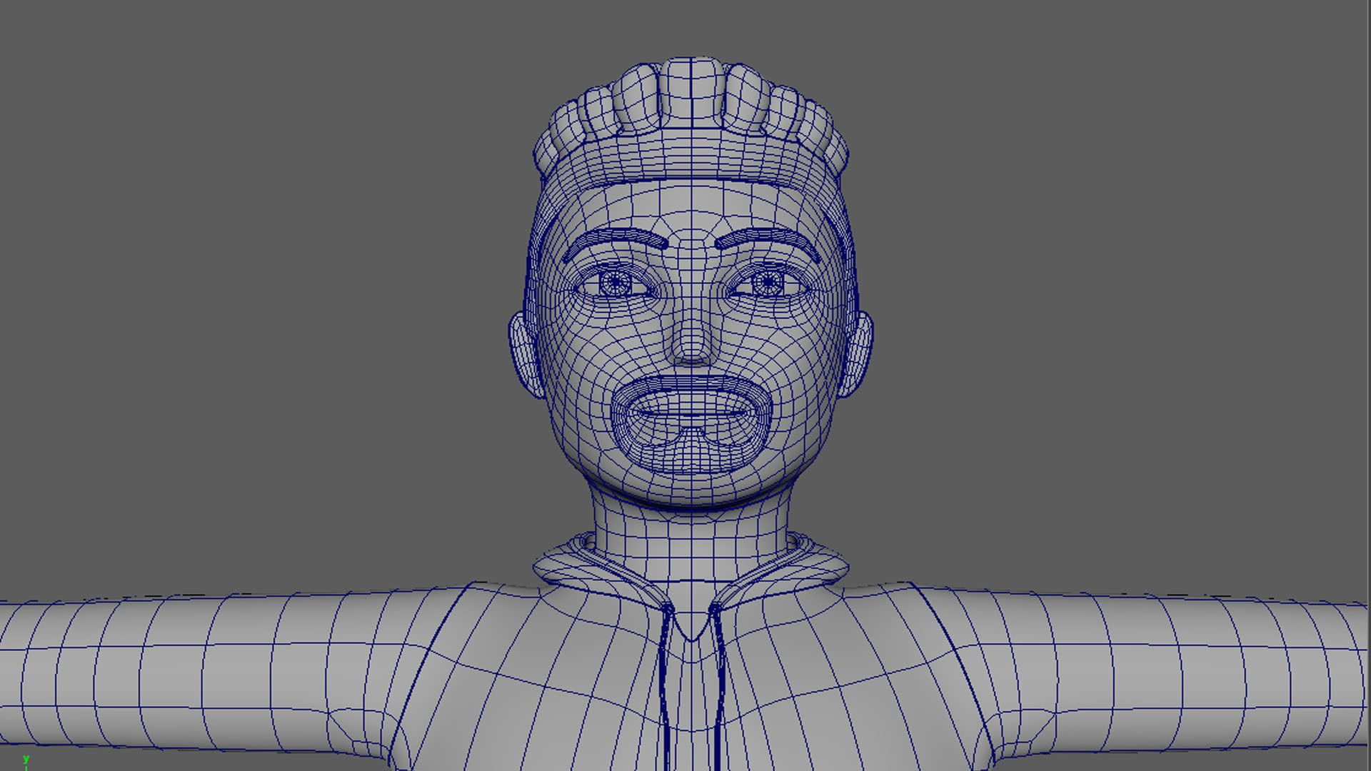 Stylish sports boy Low-poly 3D model_6